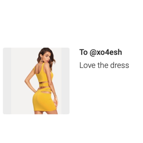 Cut Out Back Mini Tank Dress in Yellow - Picture 5 of 7